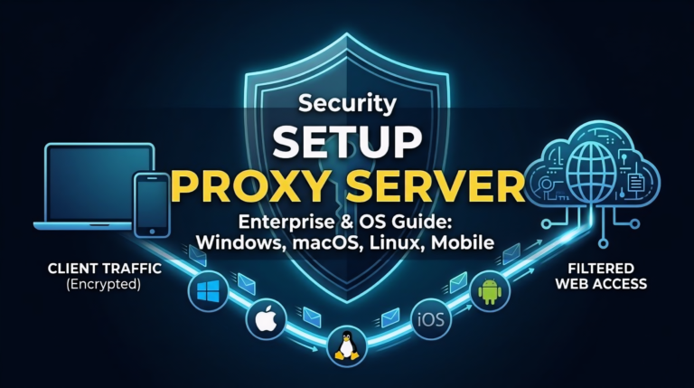 configure proxy server manually, enterprise proxy server deployment, PAC script configuration, forward proxy network topology