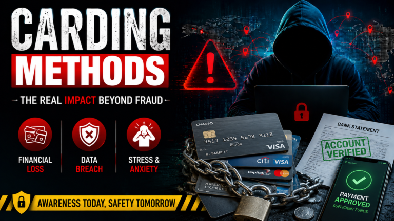 Carding methods and financial impact