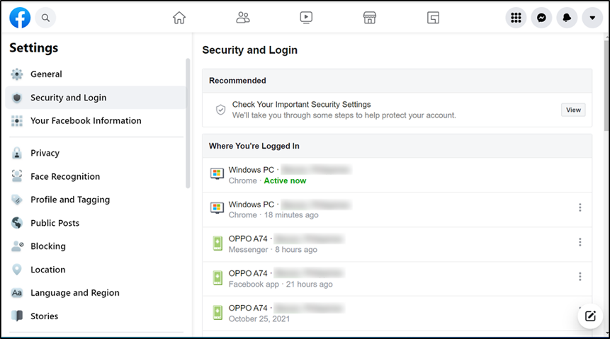 Hacked facebook recovery
