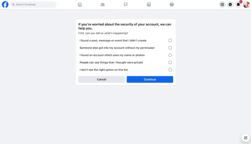 complete facebook recovery
